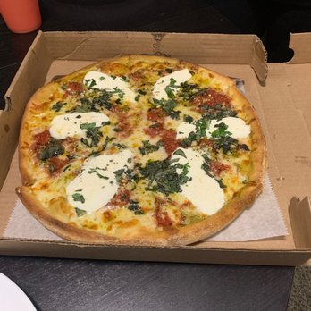 Founded Pizzeria - Margherita Burrata Pesto Pizza - Salad Near Me - Philadelphia, Pennsylvania Founded Pizzeria - Margherita Burrata Pesto Pizza - Salad Near Me - Philadelphia, Pennsylvania