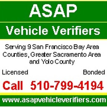 ASAP Vehicle Verifiers - Same Day Service In Most Cases - Registration Services Near Me ASAP Vehicle Verifiers - Same Day Service In Most Cases - Registration Services Near Me