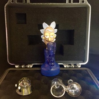 Lollypalooza - Rick and Morty rig with carb cap and case. American made glass found here #localslovelollys - Arts & Crafts Near Me - Moline, Illinois Lollypalooza - Rick and Morty rig with carb cap and case. American made glass found here #localslovelollys - Arts & Crafts Near Me - Moline, Illinois
