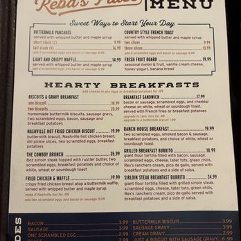 Reba's Place - Menu - American Near Me - Atoka, Oklahoma