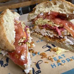 Not So Fried" Chicken Sandwich - Salad Style!