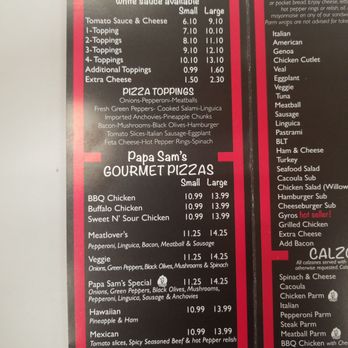 Papa Sam's Pizza - Menu part 1 - Pizza Near Me - East Providence, Rhode Island Papa Sam's Pizza - Menu part 1 - Pizza Near Me - East Providence, Rhode Island