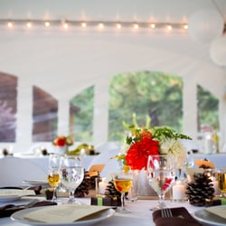 Stewart Dietz Catering - Table setting under the tent