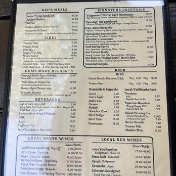 Cold Spring Tavern - menu - American Near Me - Santa Barbara, California Cold Spring Tavern - menu - American Near Me - Santa Barbara, California