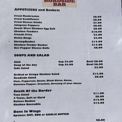 Buckley Roadside Bar - Bar menu