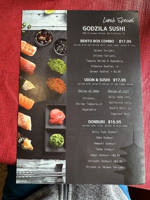 Menu photo 3 Godzila Sushi San Francisco, CA Menu photo 3 Godzila Sushi San Francisco, CA
