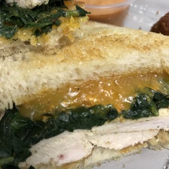 Dots Cafe - Custom chicken, spinach, cheddar sandwich - Cafes Near Me - Pasadena, California