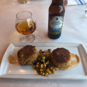 Sturbridge Seafood - Crab Cakes and a brew. (Really Hard Cider, but nobody knew) - Seafood Near Me - Sturbridge, Massachusetts