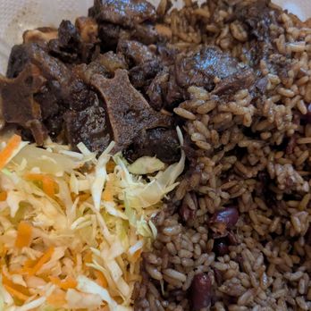 Tropical Delicacy - Oxtail with rice and cabbage - Caribbean Near Me - Spring Valley, New York
