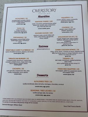 Menu photo 1 Overstory Restaurant Duluth, GA Menu photo 1 Overstory Restaurant Duluth, GA