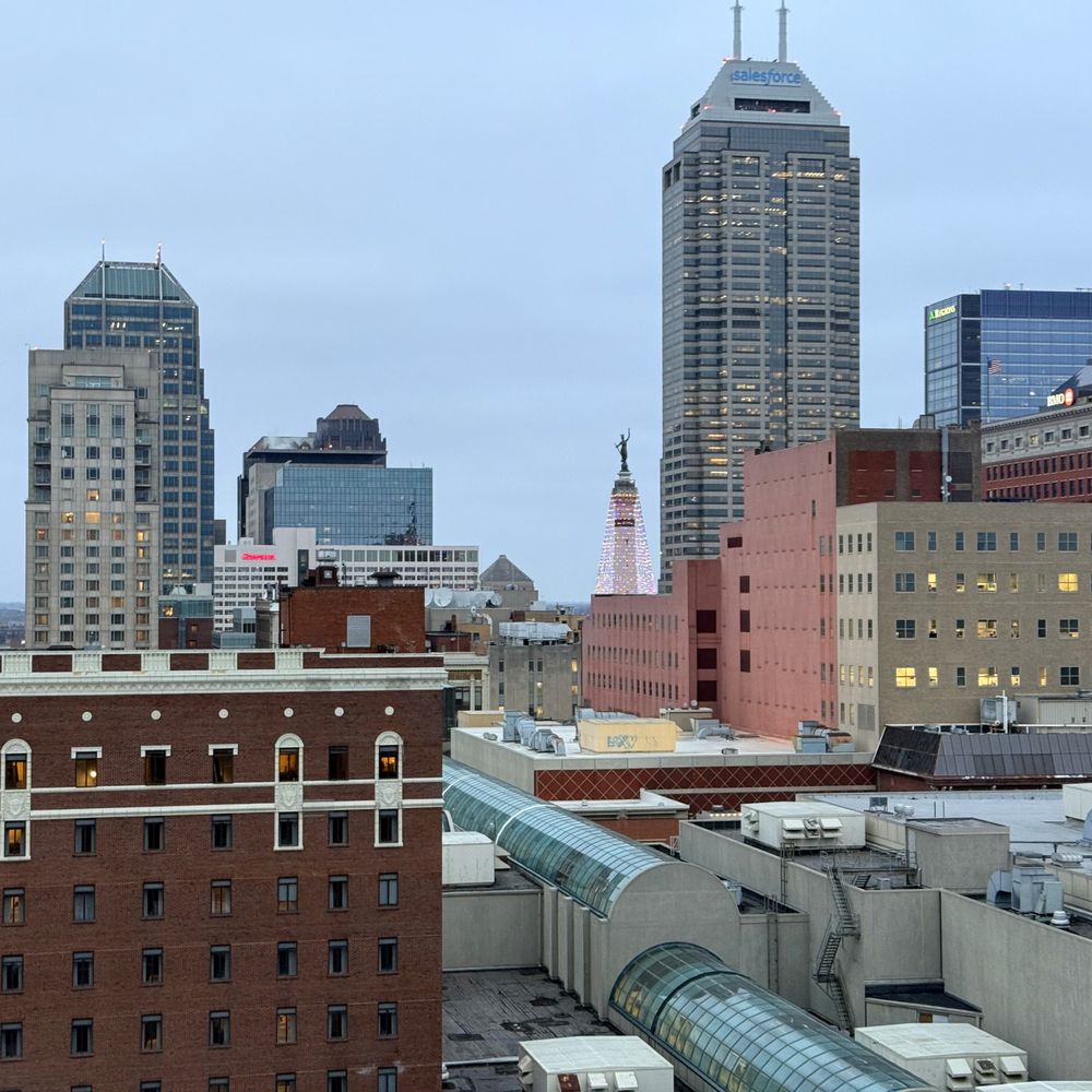 The view of downtown from our room balcony. The view of downtown from our room balcony.