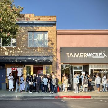 Satoshi Ramen Shop - The line at 5:20pm on Saturday. - Ramen Near Me - Burlingame, California