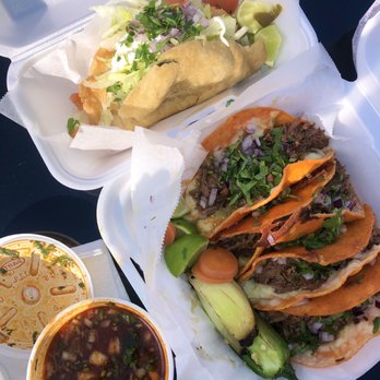 Tonantzin - 4-pack quesabirria tacos with consomé and deep fried quesadilla with asada - Tacos Near Me - Stockton, California