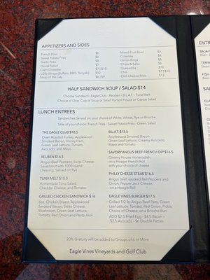 Menu photo 2 Eagle Vines Bar And Grill American Canyon, CA Menu photo 2 Eagle Vines Bar And Grill American Canyon, CA