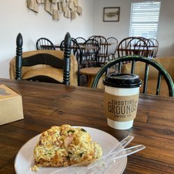 Shouting Grounds Coffee - Bacon cheddar scone ; so good