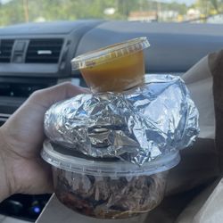 Lost Mountain BBQ company - Pulled Brisket Sandwich w/ Tangy BBQ Sauce Deconstructed per request