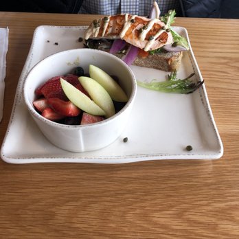 Good Evans - Salmon Ciabatta with fruit - Breakfast & Brunch Near Me - Kearney, Nebraska