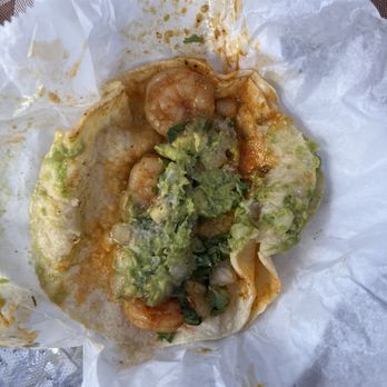 Chronic Tacos - Grilled Shrimp Taco (Like I said, it doesn't look anything special but it was good!) - Mexican Near Me - Corona Del Mar, California
