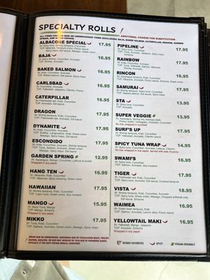 Menu photo 2 Mikko Sushi Escondido, CA