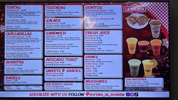 Menu photo 1 La Bolsita Tracy, CA
