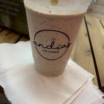 Andia's Ice Cream - Oreo and walnut milkshake - Desserts Near Me - Cary, North Carolina