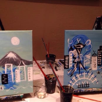 Canvas - Our Seattle skyline paintings - Paint & Sip Near Me - Kirkland, Washington Canvas - Our Seattle skyline paintings - Paint & Sip Near Me - Kirkland, Washington