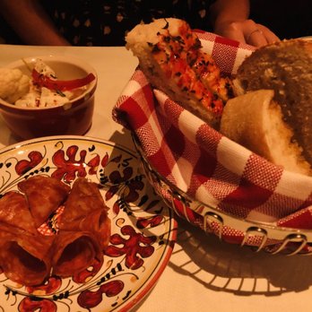 Carbone - Bread basket, salami and pickled cauliflower - Italian Near Me - Las Vegas, Nevada