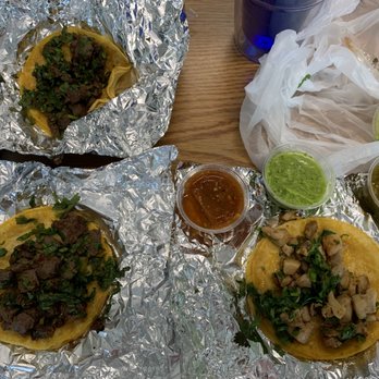 El Jarocho - 2-Carne Asada; 1-Pollo; Roja, Avocado (light green), Verde Salsas. With cilantro, hold the onions..... - International Grocery Near Me - Valley Park, Missouri El Jarocho - 2-Carne Asada; 1-Pollo; Roja, Avocado (light green), Verde Salsas. With cilantro, hold the onions..... - International Grocery Near Me - Valley Park, Missouri