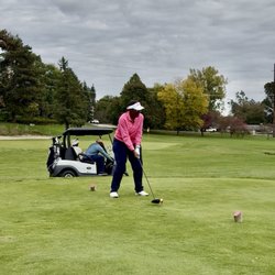 Groesbeck Golf Course - One of the red tee boxes at Groesbeck Golf Course