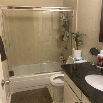 Anaheim Hotel Experience - Front Bathroom. The shower doors were not see through before, now they are! Amazing! - Home Cleaning Near Me Anaheim Hotel Experience - Front Bathroom. The shower doors were not see through before, now they are! Amazing! - Home Cleaning Near Me