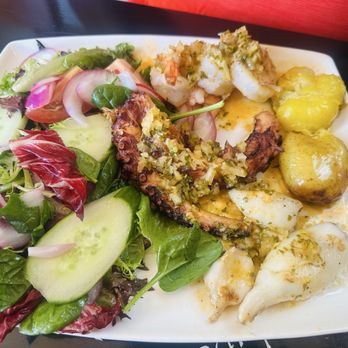 Azorean Restaurant & Bar - Azorean Grilled Seafood trio - Mediterranean Near Me - Gloucester, Massachusetts Azorean Restaurant & Bar - Azorean Grilled Seafood trio - Mediterranean Near Me - Gloucester, Massachusetts
