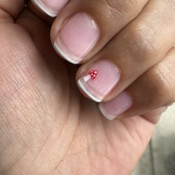 Tip N Toe Salon - Clean and simple Mani. Look at my mushroom