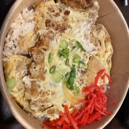 Katsudon (egg bath style) pork