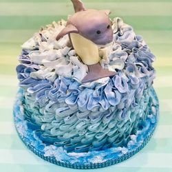 Confections Of A Diva - Dolphin Love Buttercream Birthday Cake