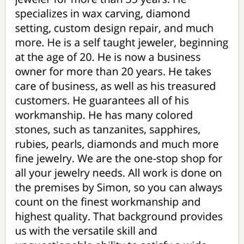 Simon the Jeweler - Msg from Simon the Jeweler - Jewelry Near Me - Brentwood, California