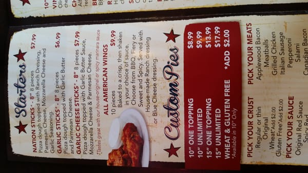 Menu photo 7 Pie Nation Pizza Wildomar, CA Menu photo 7 Pie Nation Pizza Wildomar, CA