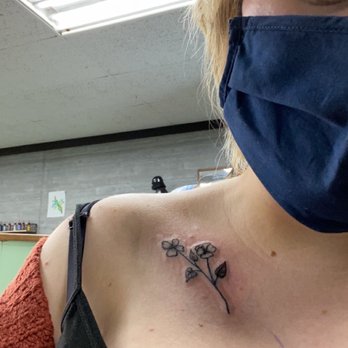 Atomic Tattoo - Hwy 183 - right after tattooing - Piercing Near Me - Austin, Texas