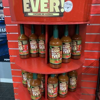 Pepper Palace - a display of bloody mary mix - Specialty Food Near Me - Panama City Beach, Florida