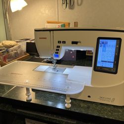 All lit up, Janome s7 Anniversary machine