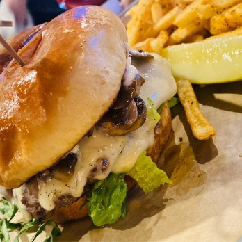 High Horse Saloon - Burger with mushrooms - American Near Me - Fullerton, California High Horse Saloon - Burger with mushrooms - American Near Me - Fullerton, California