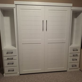 The Bedder Way - Murphey bed with side cabinets before securing the side cabinets and before adding the adjustable shelves - Furniture Stores Near Me - Indianapolis, Indiana