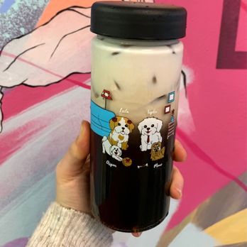 Lazi Cow - Okinawa Milk Tea with Honey Boba~ The tea sweet & delicious, an adorable glass jar, but unfortunately I struggled chewing the honey boba. - Bubble Tea Near Me - Folsom, California Lazi Cow - Okinawa Milk Tea with Honey Boba~ The tea sweet & delicious, an adorable glass jar, but unfortunately I struggled chewing the honey boba. - Bubble Tea Near Me - Folsom, California
