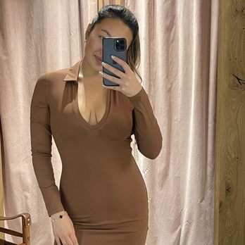 Aritzia - Brown collar bodycon dress - Women's Clothing Near Me - Glendale, California