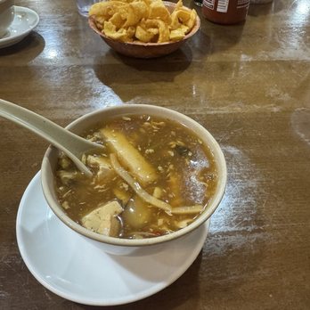 New Big Wong - Hot & Sour Soup | 酸辣汤, wonton chips - Cantonese Near Me - Washington, DC, District of Columbia New Big Wong - Hot & Sour Soup | 酸辣汤, wonton chips - Cantonese Near Me - Washington, DC, District of Columbia