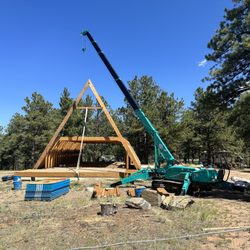 Palladium Crane Services - Most all trusses set into place without moving, rutting up your jobsite.