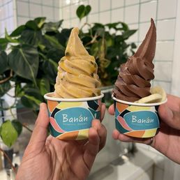 Passion Fruit Cup with passion fruit pulp Chocolate Cup with banana Passion Fruit Cup with passion fruit pulp Chocolate Cup with banana