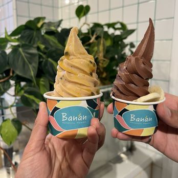 Banan - Passion Fruit Cup with passion fruit pulp Chocolate Cup with banana - Ice Cream & Frozen Yogurt Near Me - San Francisco, California Banan - Passion Fruit Cup with passion fruit pulp Chocolate Cup with banana - Ice Cream & Frozen Yogurt Near Me - San Francisco, California