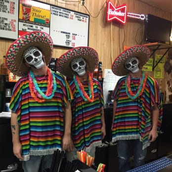 RoadHouse Bar & Grill - three men in mexican costumes - American Near Me - Tappen, North Dakota
