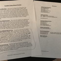 This is the help you will get for scholarships/aid..a printout with some websites you can visit. No further help/guidance.