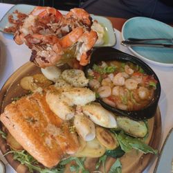 Scharfreiteralm - Shrimp cuttlefish and salmon